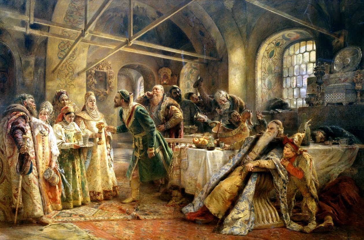 Die Kusszeremonie, 1895 von Konstantin Egorovich Makovsky