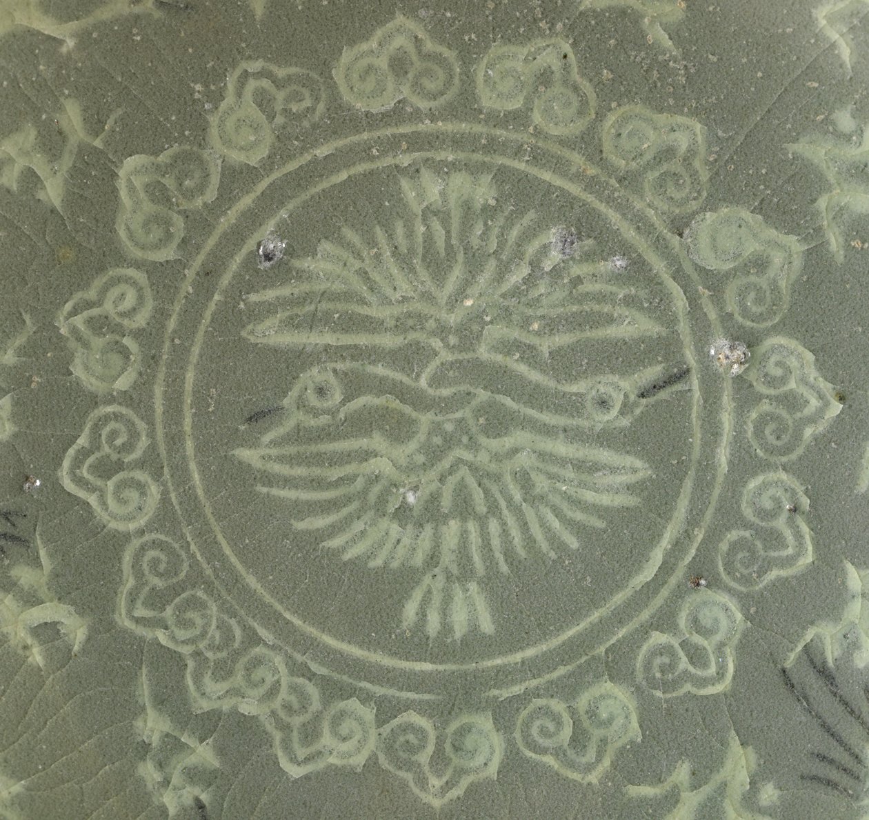 Schale mit Kranichen und Wolken, ca. 1150-1200 von Korean School