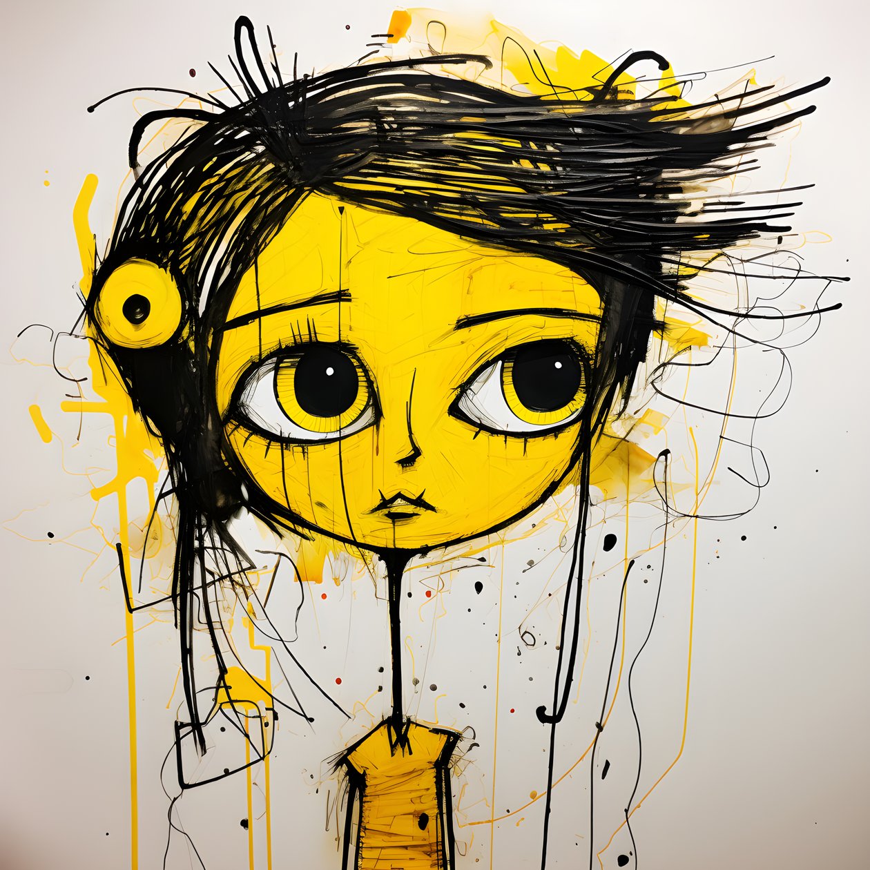 Gelbe Cartoonfigur von Kurt Heppke