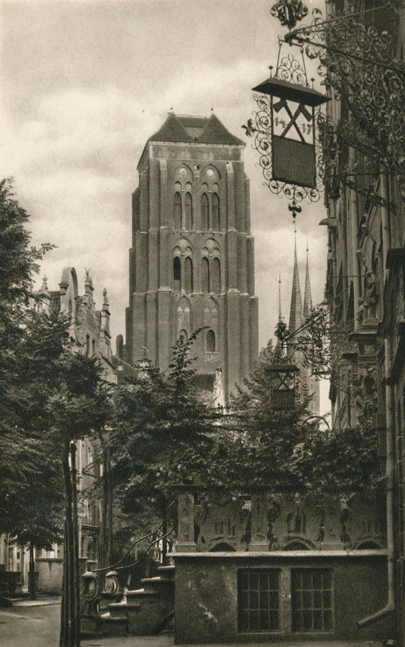 Danzig. Jopengasse - Marienkirche, 1931 von Kurt Hielscher