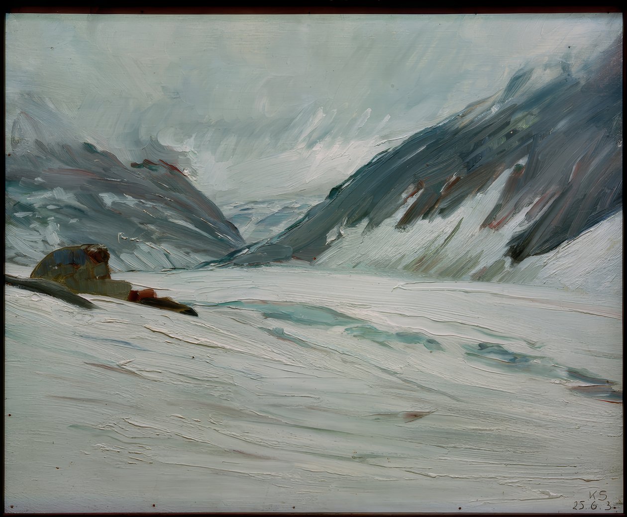 Djupvand med sne von Kurt Schwitters