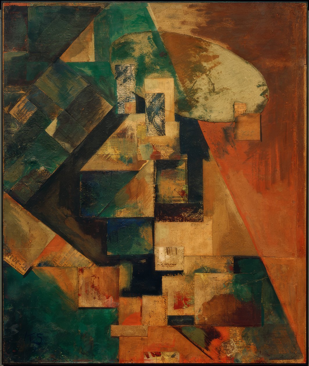 Merzbild 1 B Bild mit rotem Kreuz von Kurt Schwitters