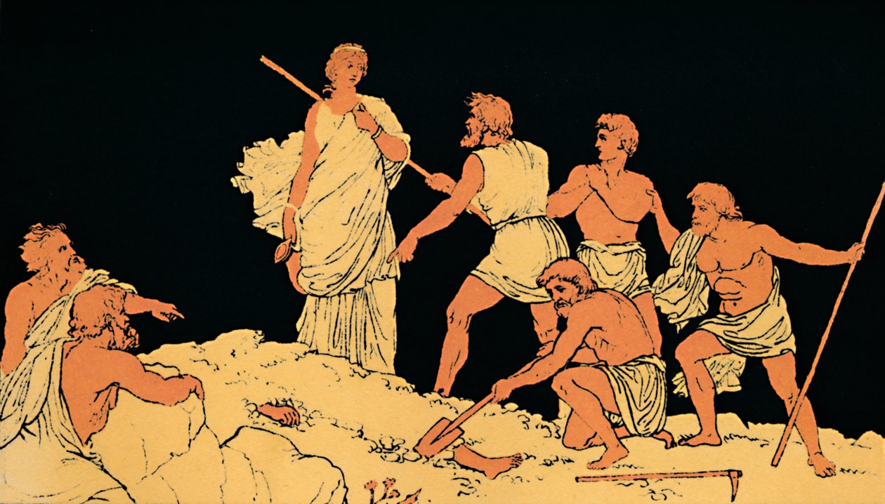 Antigone und der Körper von Polynices, 1880 von Lachmann