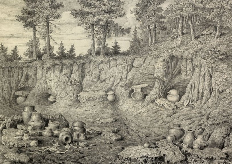 Archäologische Fundstätte Klenik bei Vacah von Ladislav Benesch