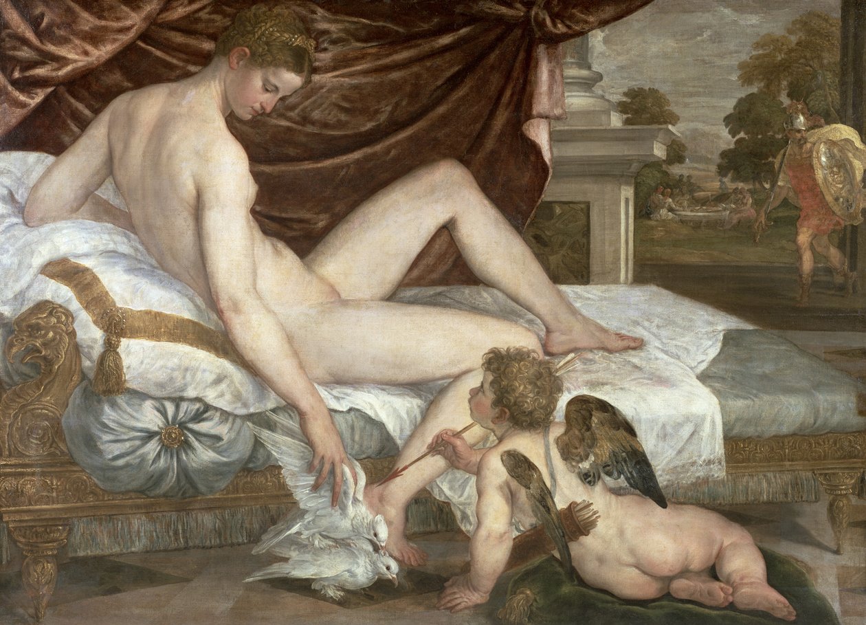 Venus und Amor, ca. 1555 von Lambert Sustris