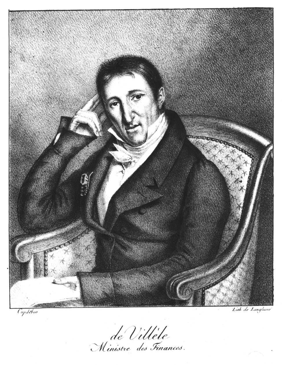 Porträt von Jean Baptiste Graf von Villele von Langlume