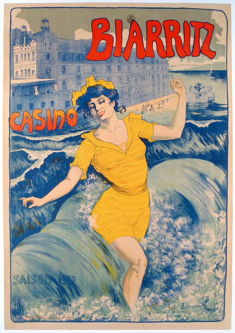 Biarritz Casino Plakat von Larramet Larramet