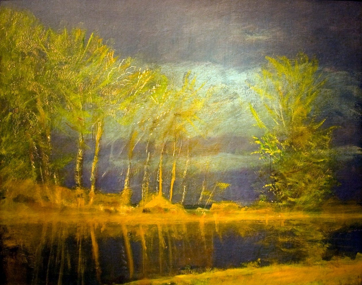 Lichter im April Frühlingssturm von Laszlo Mednyanszky