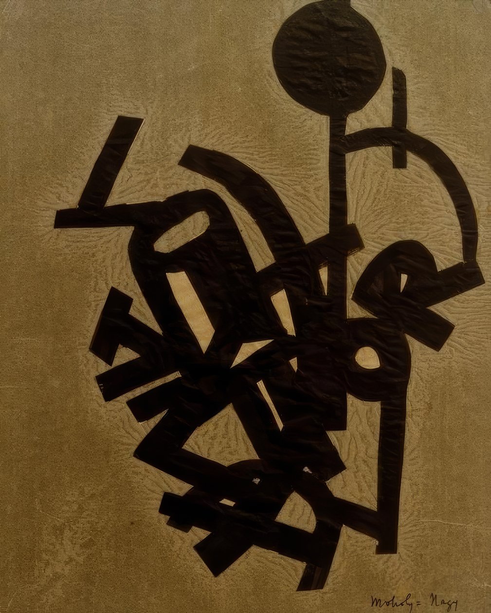 Ohne Titel (Collage mit R) von Laszlo Moholy Nagy