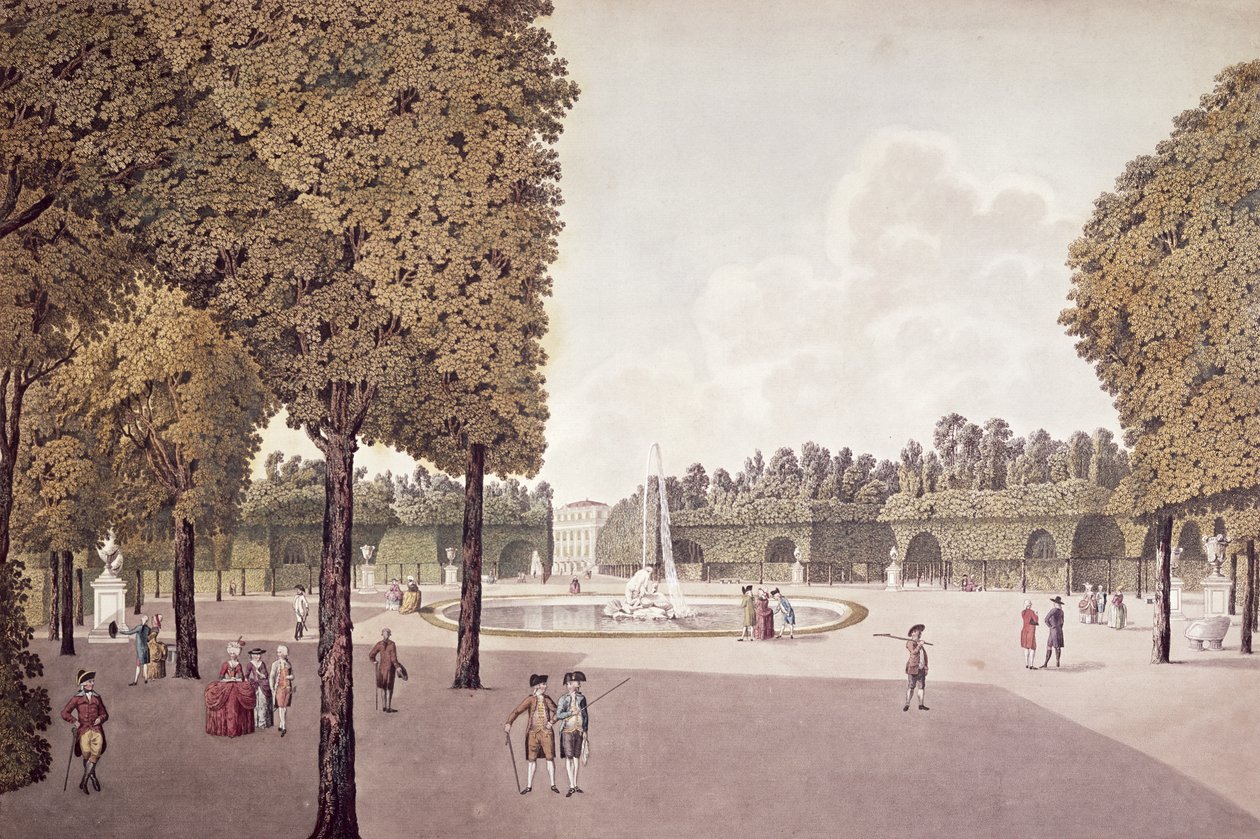 Schönbrunner Garten, graviert von Johann Ziegler von Laurenz Janscha