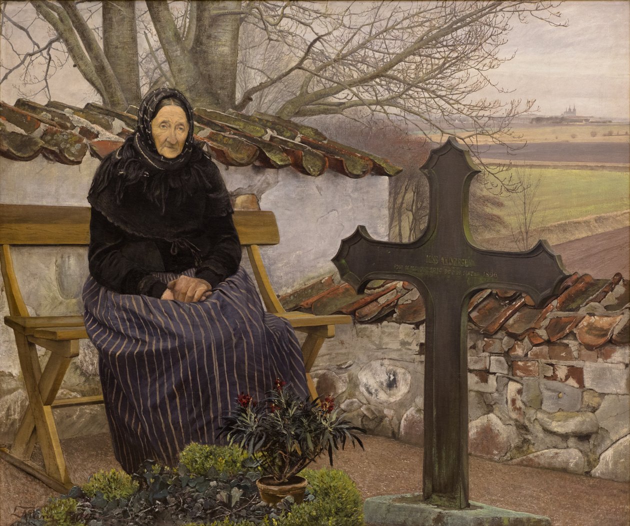 Auf dem Friedhof in Fløng von Laurits Andersen Ring