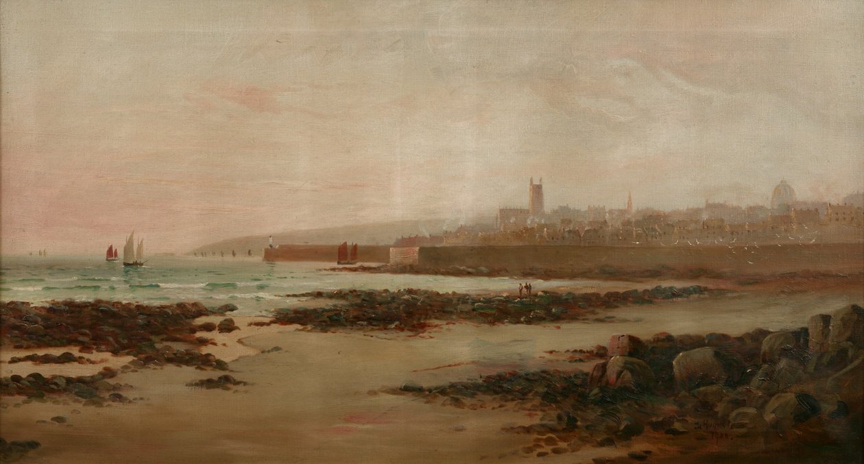 Penzance vom Chyandour Beach, 1900 von Le Huguet Le Huguet