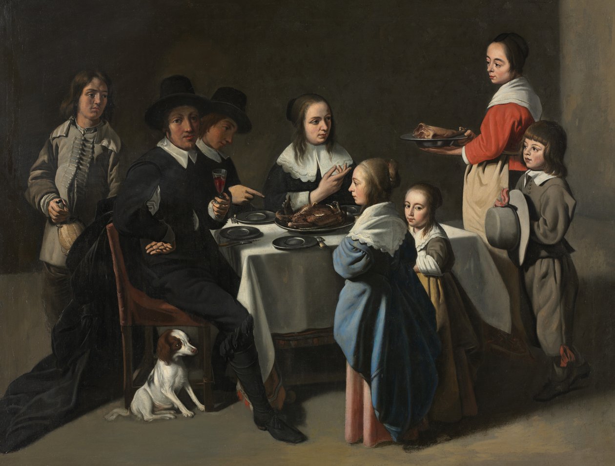 Ein Familienessen, ca. 1645-55 von Le Nain Brothers