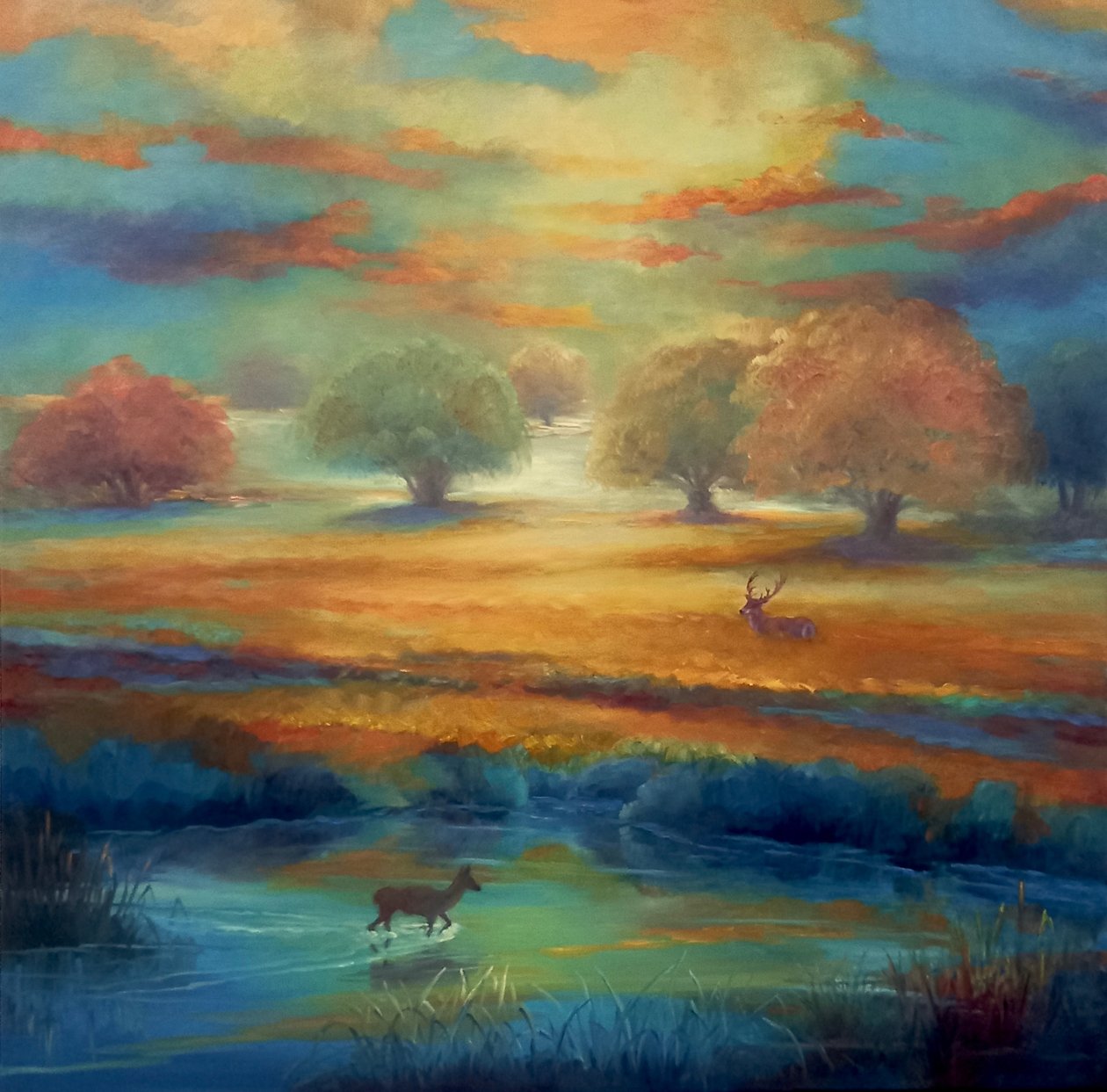 Richmond Park, Grün und Gold von Lee Campbell