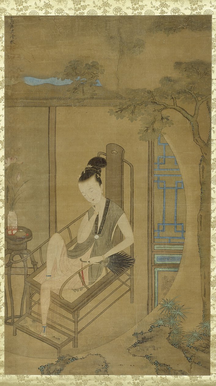 Fantasierende Frau, Qing-Dynastie, Kangxi-Periode, ca. 1700-22 von Leng Mei
