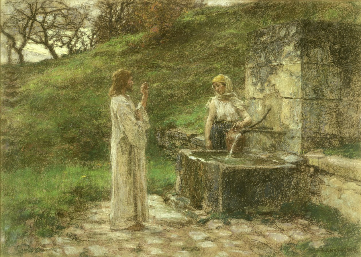 Der Samariter am Brunnen von Leon Augustin Lhermitte