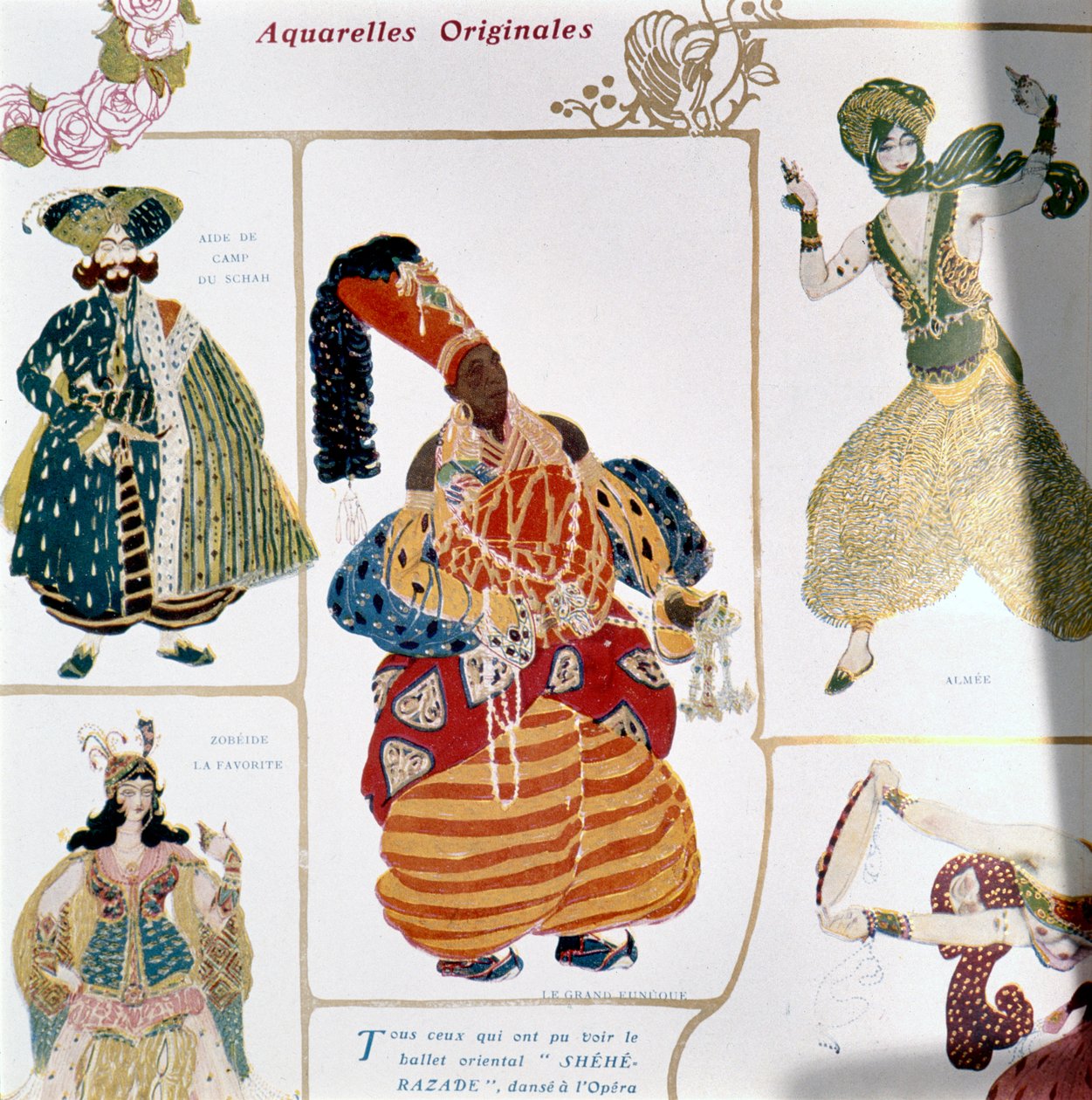 Der Große Eunuch, Kostümentwurf für Diaghilevs Produktion des Balletts 