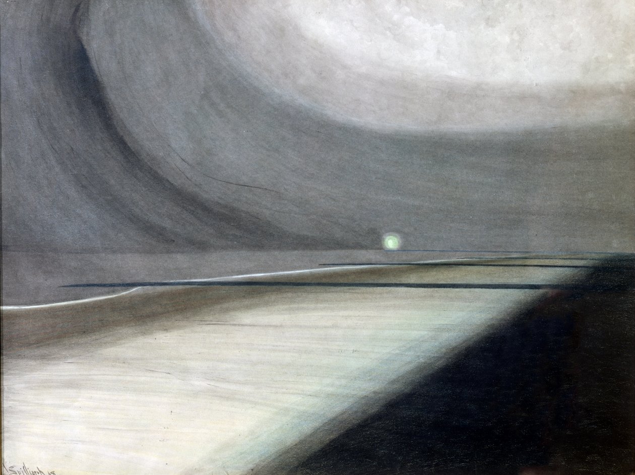 Strand im Mondlicht, Meereslandschaft mit Licht von Leon Spilliaert