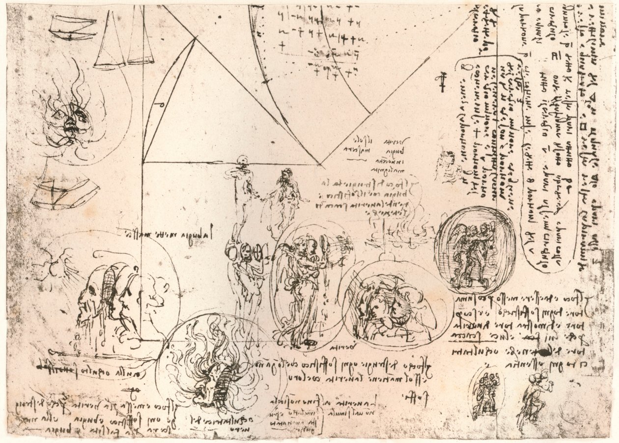 Studien von Emblemen von Leonardo da Vinci