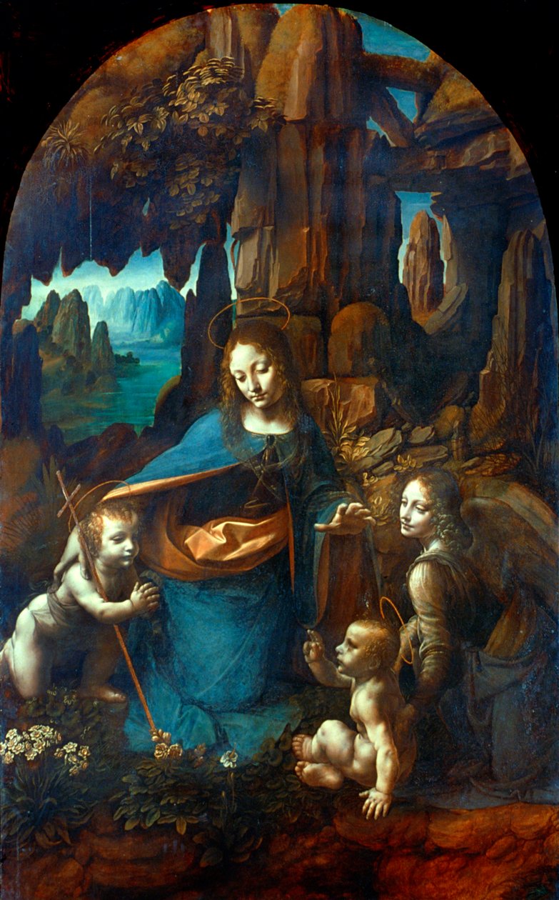 Die Felsgrottenmadonna, 1491-1519 von Leonardo da Vinci