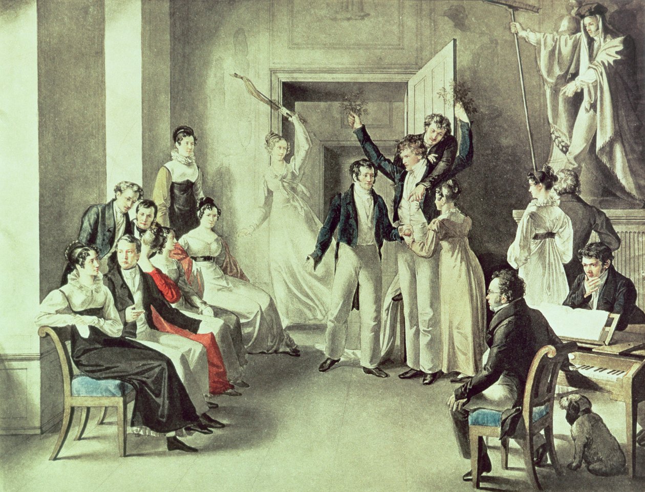 Die Familie von Franz Peter Schubert (1797-1828) beim Spielen von Leopold Kupelwieser