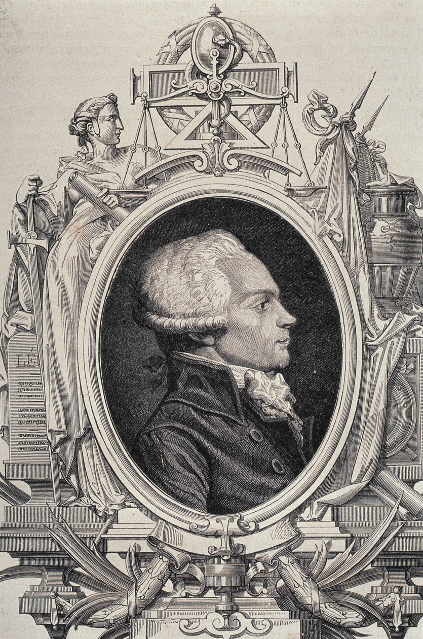 Porträt von Maximilien de Robespierre (1758-94) von Leopold Mar