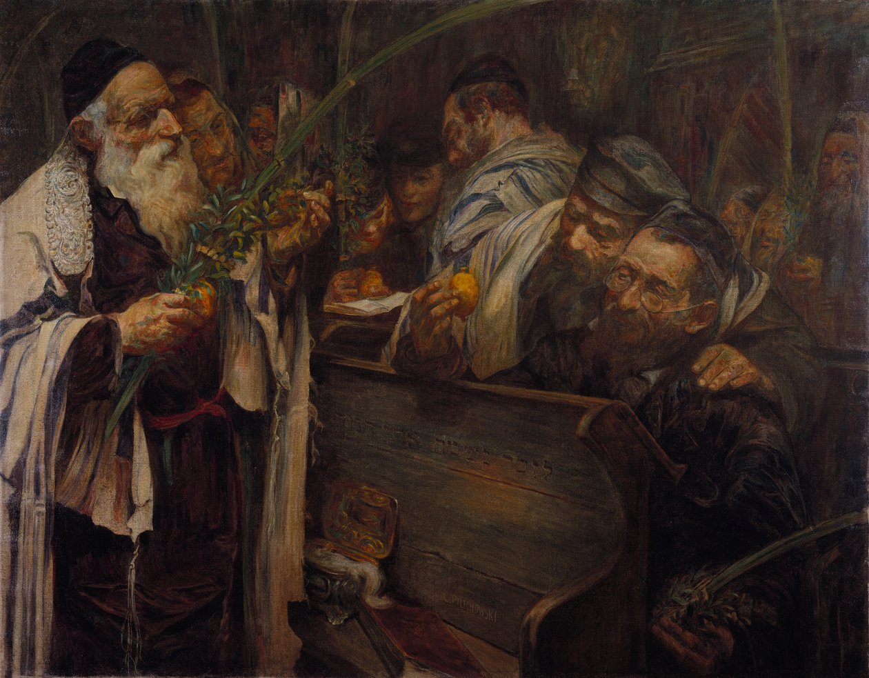 Sukkot in der Synagoge von Leopold Pilichowski