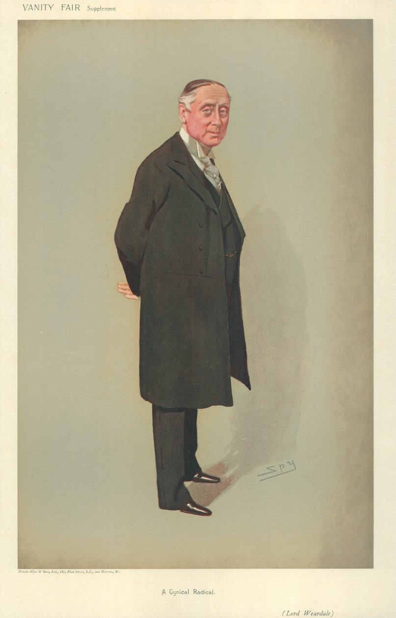 Lord Weardale, ein zynischer Radikaler, 25. Juli 1906, Vanity Fair Karikatur von Leslie Matthew Ward