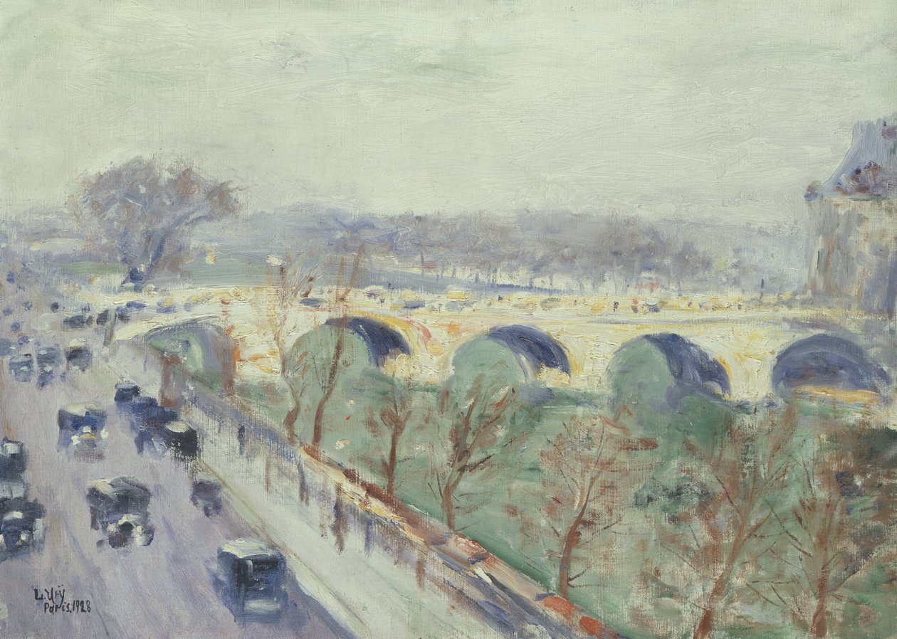 Die Pont Royal in Paris, 1928 von Lesser Ury