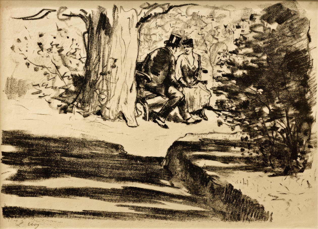 Paar auf der Bank von Lesser Ury