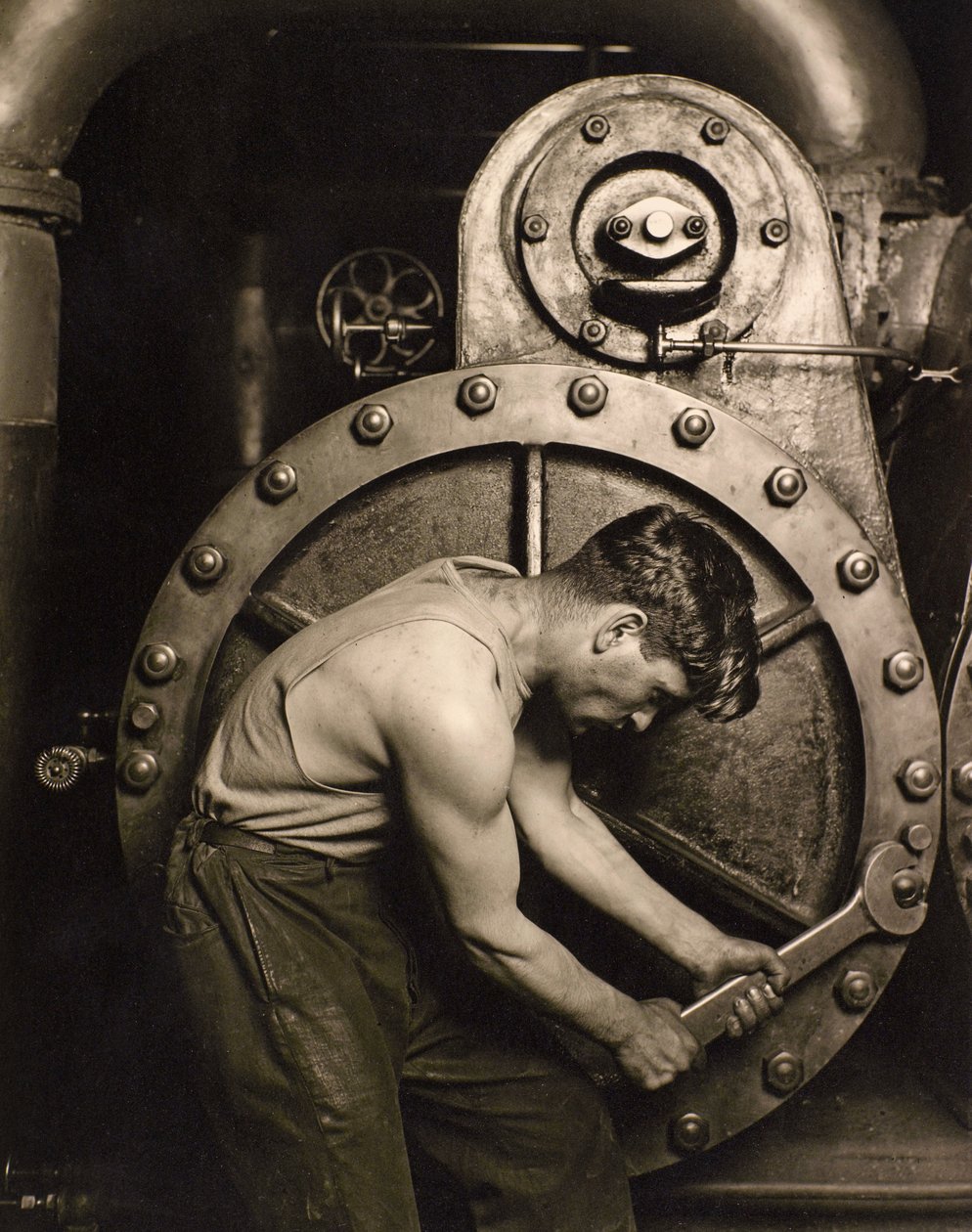 Kraftwerksmechaniker, ca. 1924 von Lewis Wickes Hine