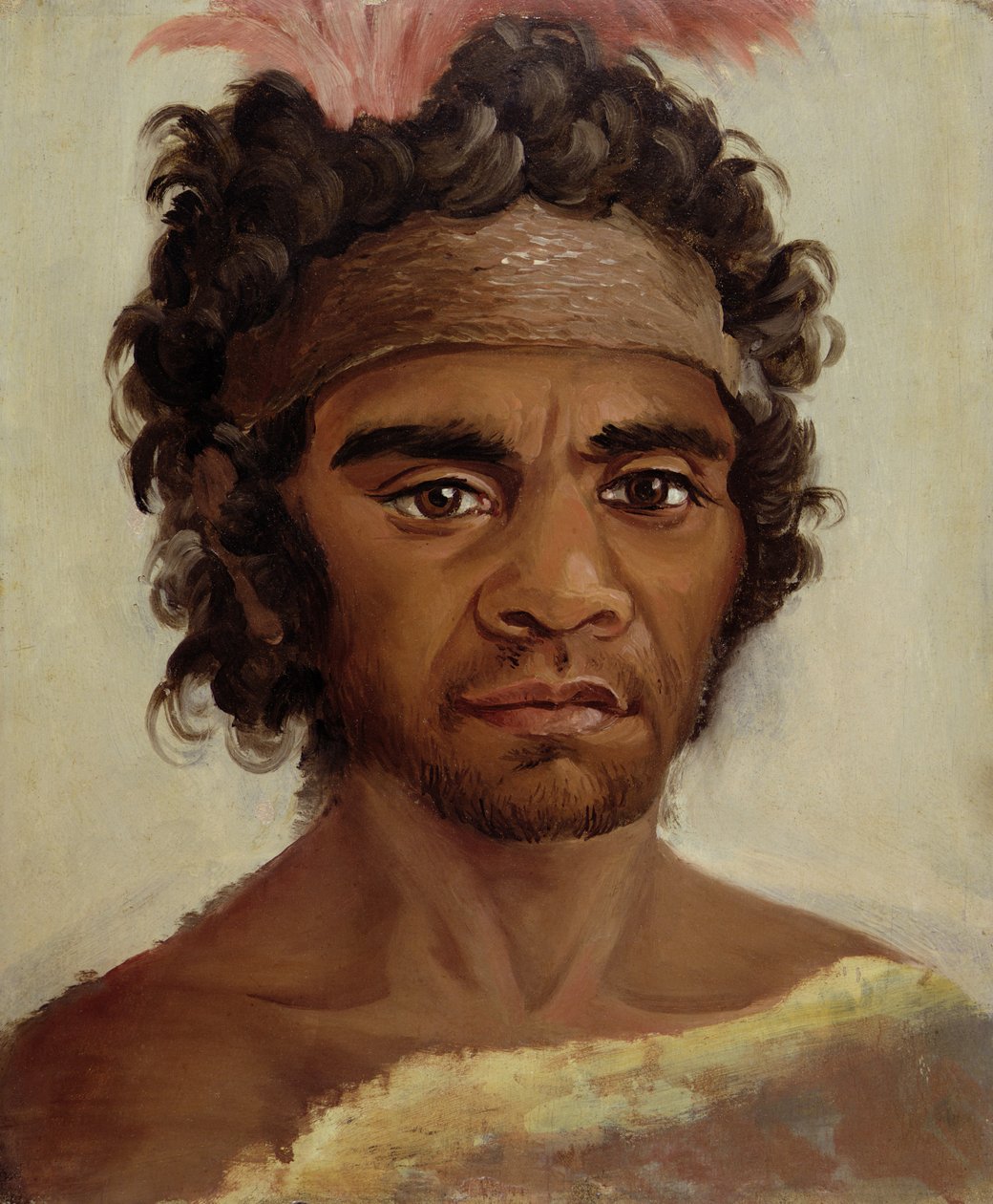 Einer der Aborigines von New South Wales, der von Gouverneur Macquarie befreundet wurde, 1811-21 von Lieutenant George Austin Woods