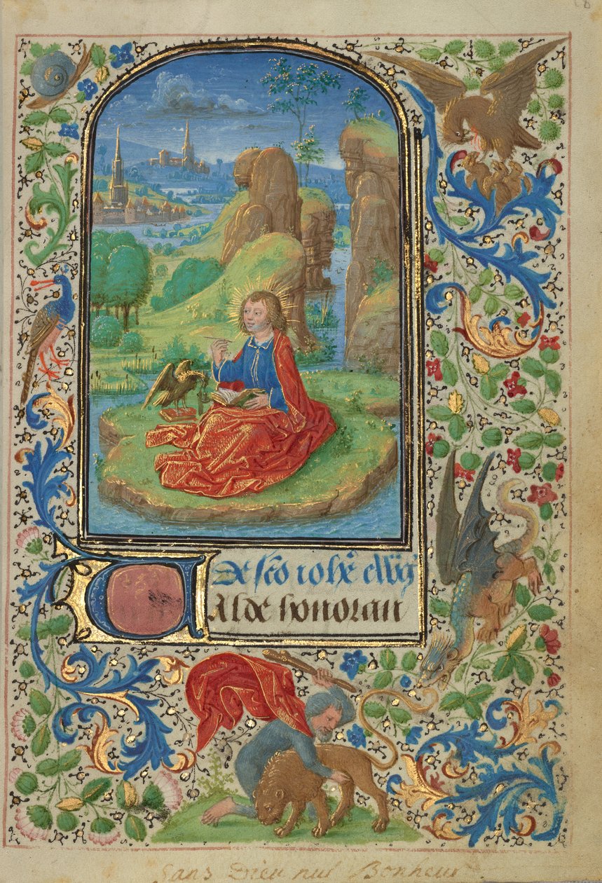 Sankt Johannes auf Patmos von Lieven van Lathem