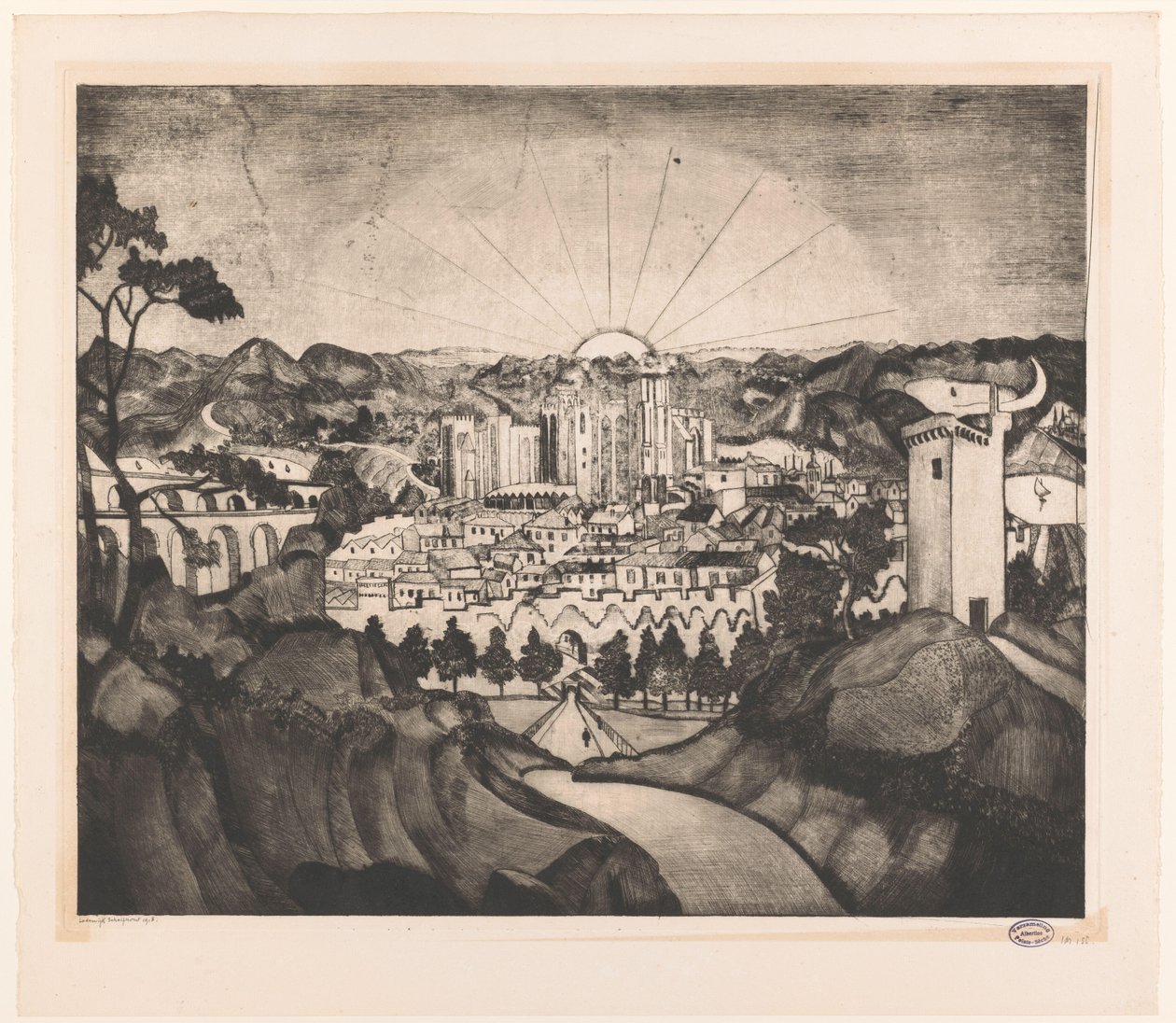 Avignon von Lodewijk Schelfhout (signed by artist)