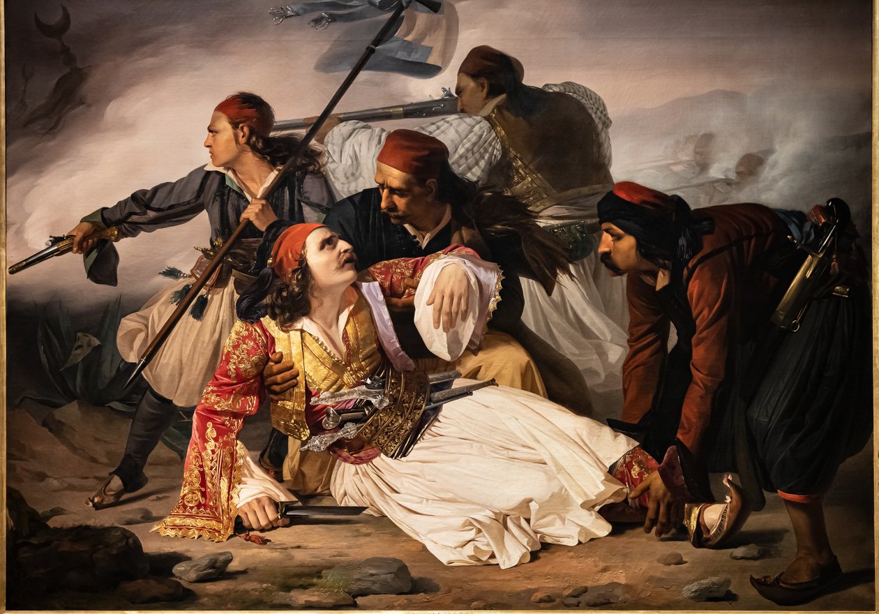 Der Tod von Marco Botzaris, ca. 1841 von Lodovico Lipparini