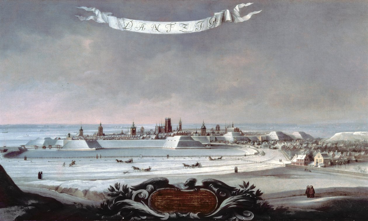 Ansicht von Danzig (Gdansk) im Winter von Lorenz Strauch