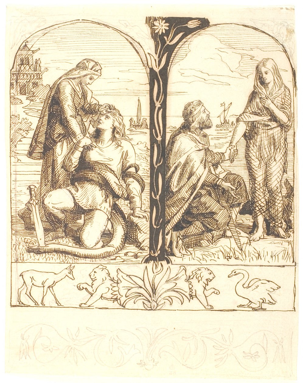 Regnar Lodbrogs Heiratsantrag von Lorenz Frølich