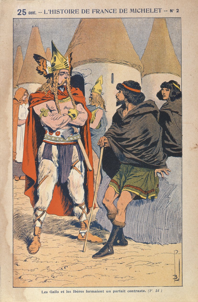 Die Gallier und die Iberer, Illustration aus Histoire de France von Jules Michelet (1798-1874) ca. 1900 von Louis Charles Bombled