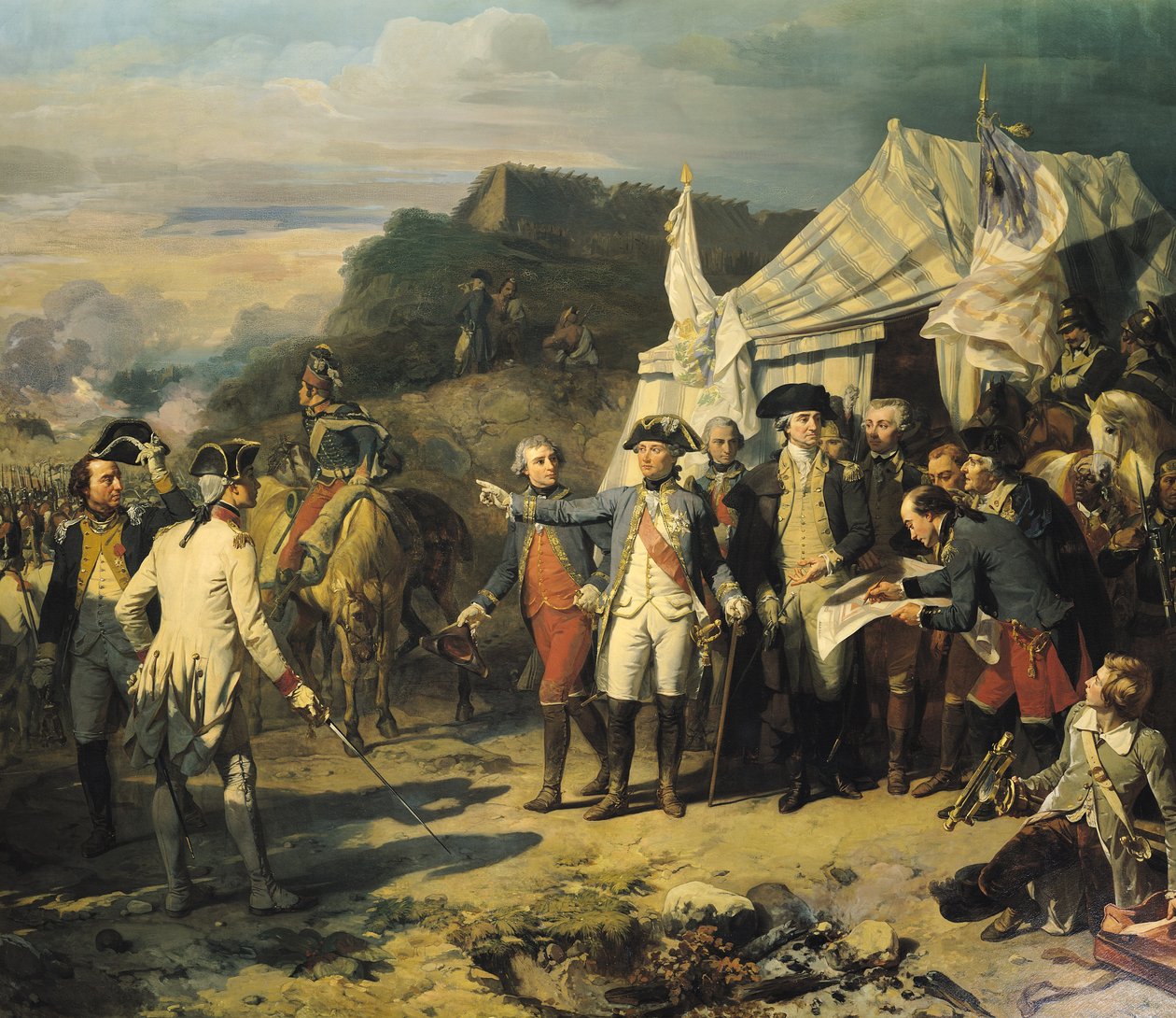 Belagerung von Yorktown, 17. Oktober 1781, 1836 von Louis Charles Auguste Couder