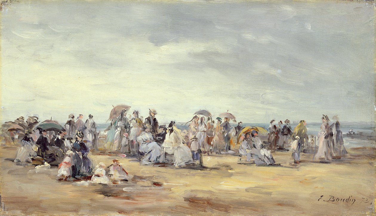 Der Strand von Trouville, 1873 von Eugene Louis Boudin