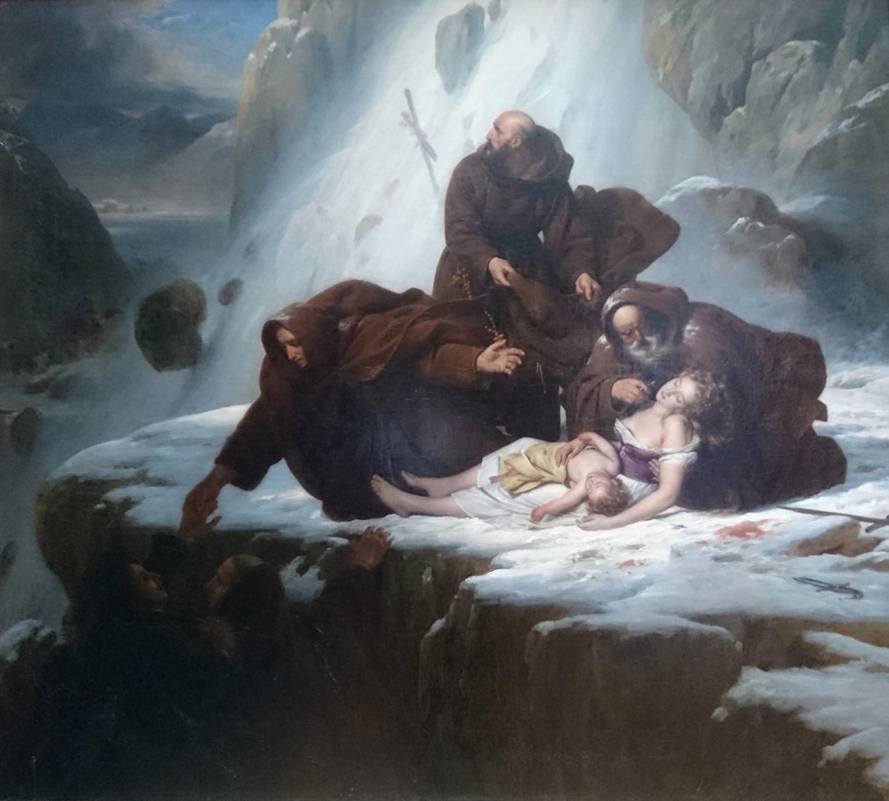 Die Mönche vom Berg Saint-Gothard von Louise Marie Jeanne Hersent