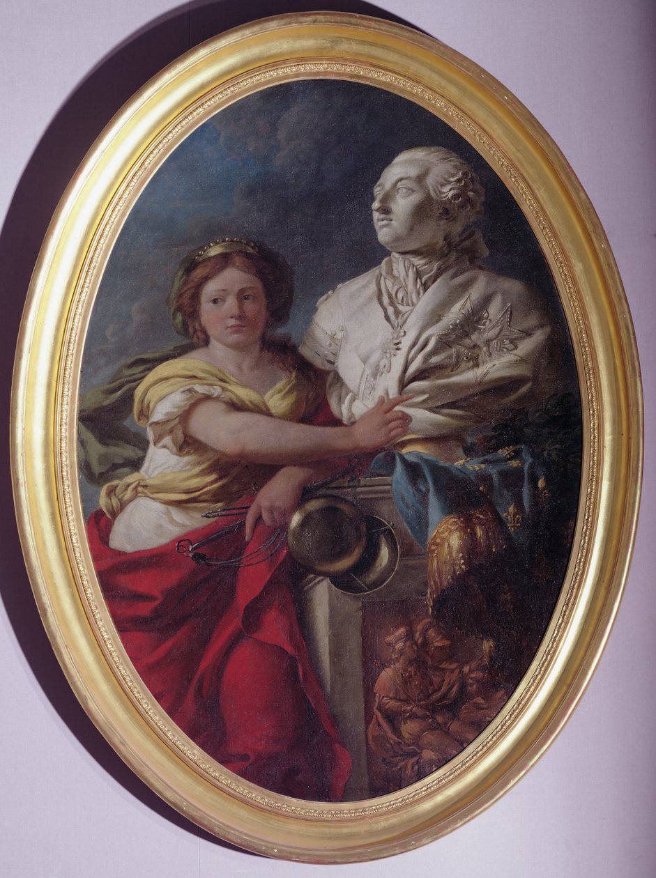 Die Gerechtigkeit betrachtet die Büste von Ludwig XVI. von Louis Jean François Lagrenée