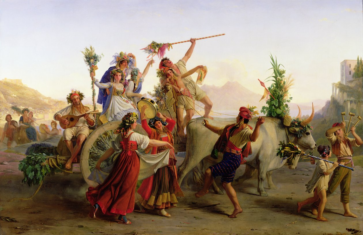 Die Rückkehr der Prozession der Madonna des Bogens, in der Nähe von Neapel, 1827 von Louis Leopold Robert