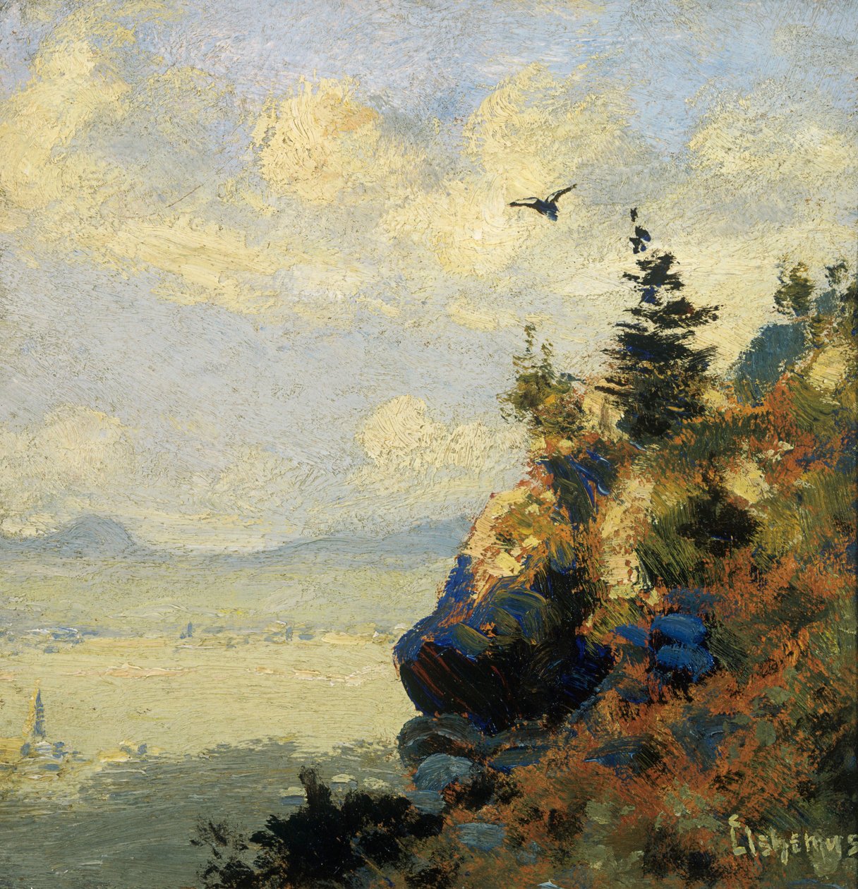 Sommerlandschaft mit Falke von Louis Michel Eilshemius