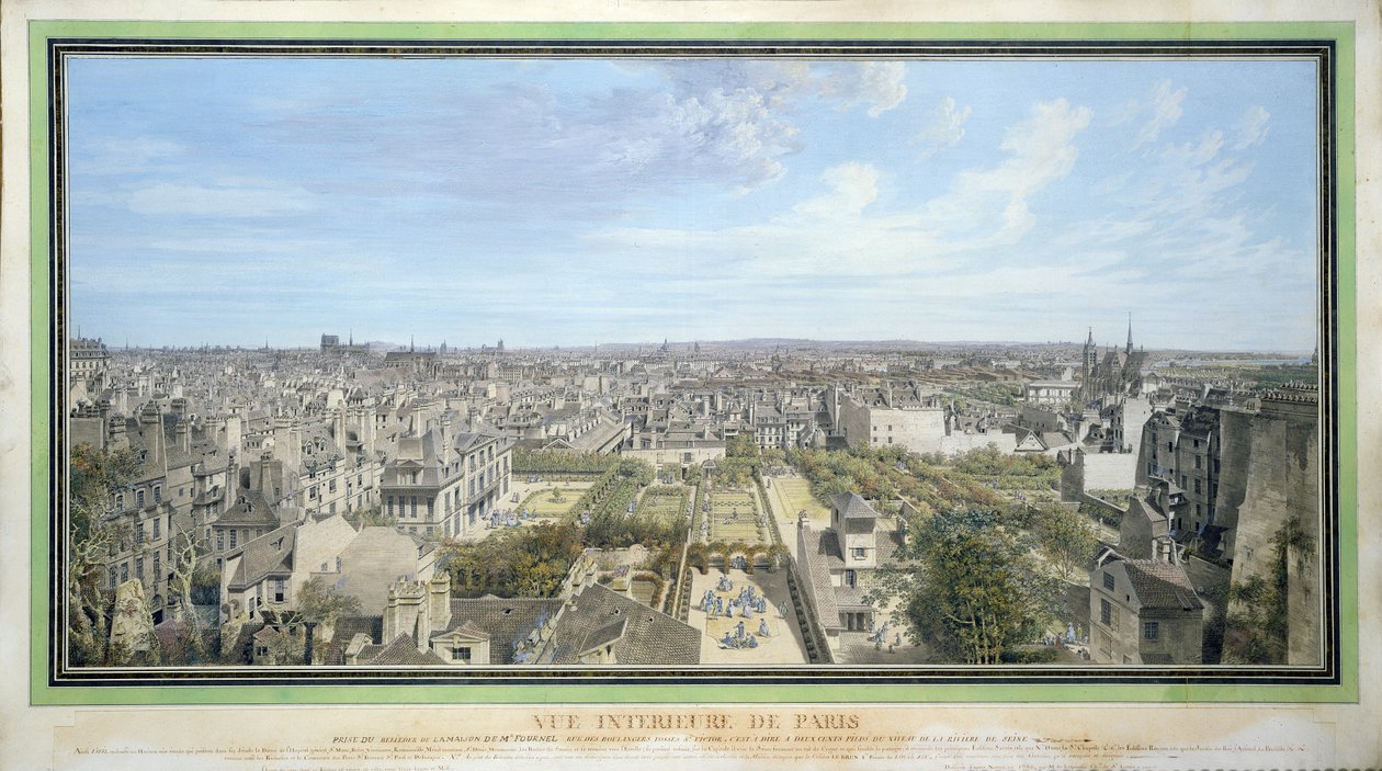 Panoramablick auf Paris nach Norden, 1786 von Louis Nicolas de Lespinasse