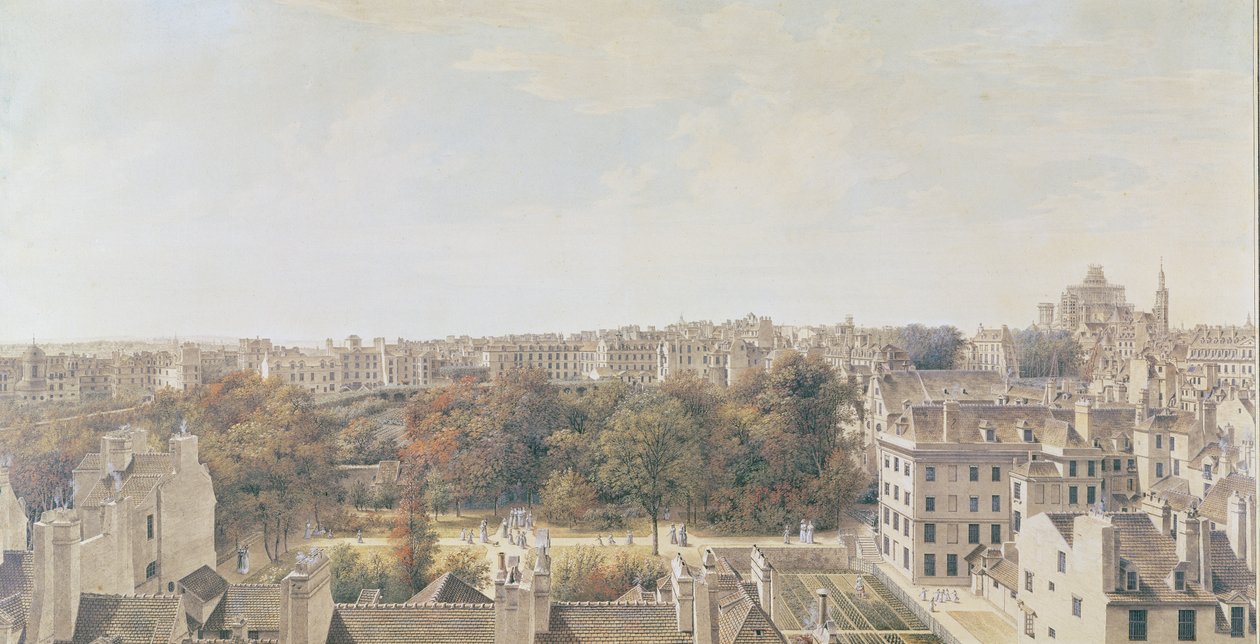 Blick auf Paris vom Belvedere von M. Fornelle, rue des Boulangers, 1787 von Louis Nicolas de Lespinasse