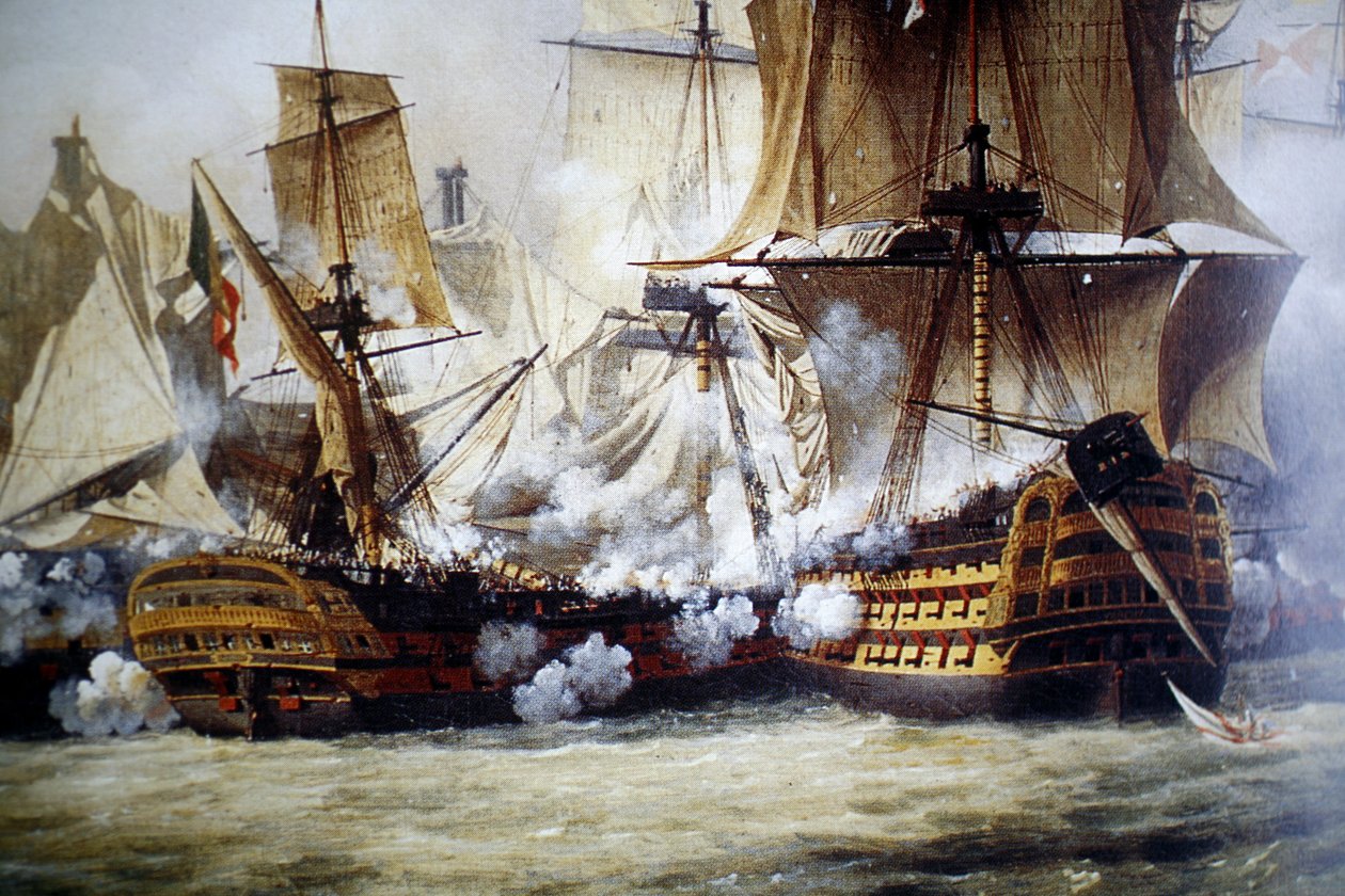Szene der Schlacht von Trafalgar von Louis Philippe Crepin