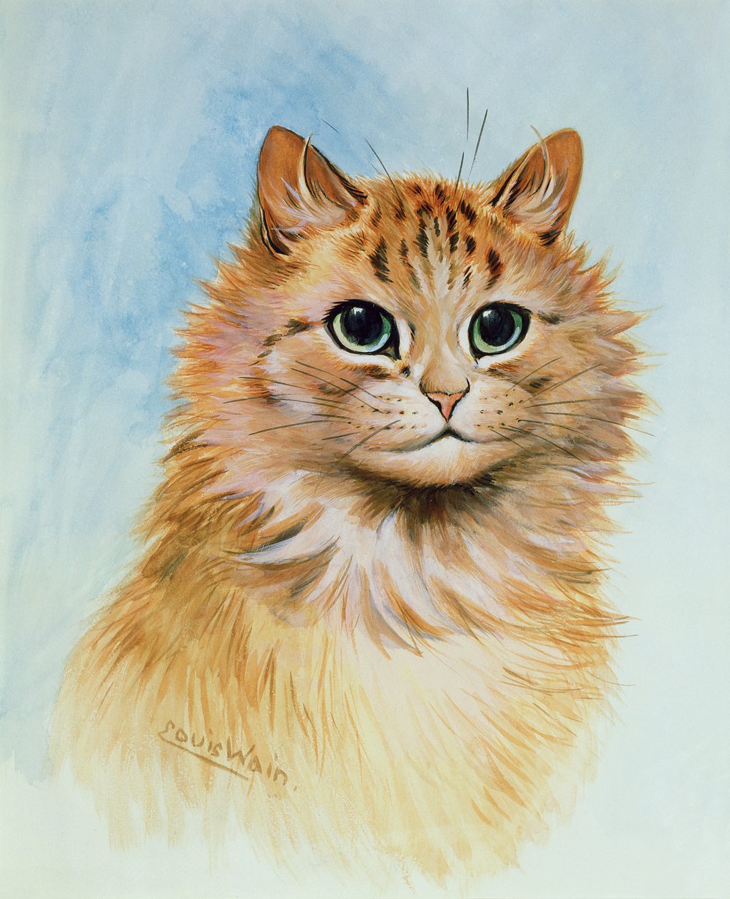 Roter Kater von Louis Wain