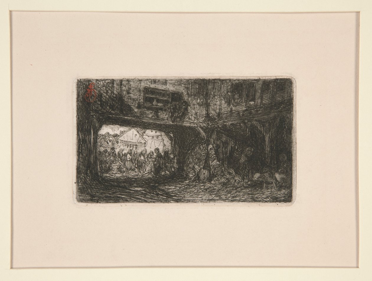 Hof mit Durchgang von Louis Adolphe Hervier