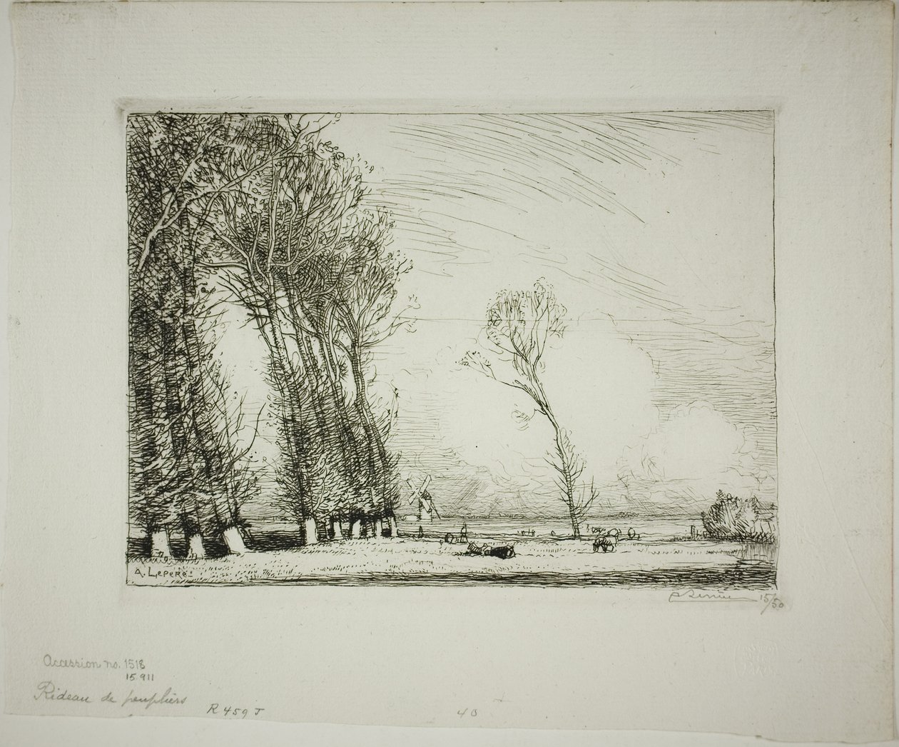 Pappelwand von Louis Auguste Lepère